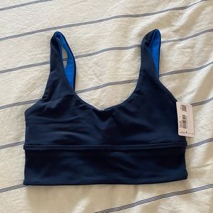 NWT Reversible Align bra navy and bright blue